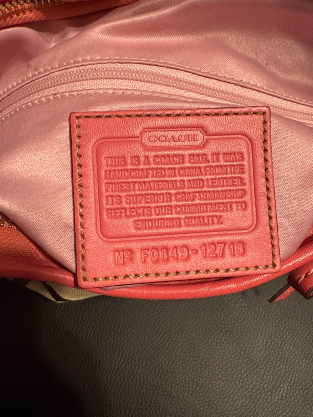 Coach Brown Signature Canvas Hobo with Pink Trim - Picture 4 of 6